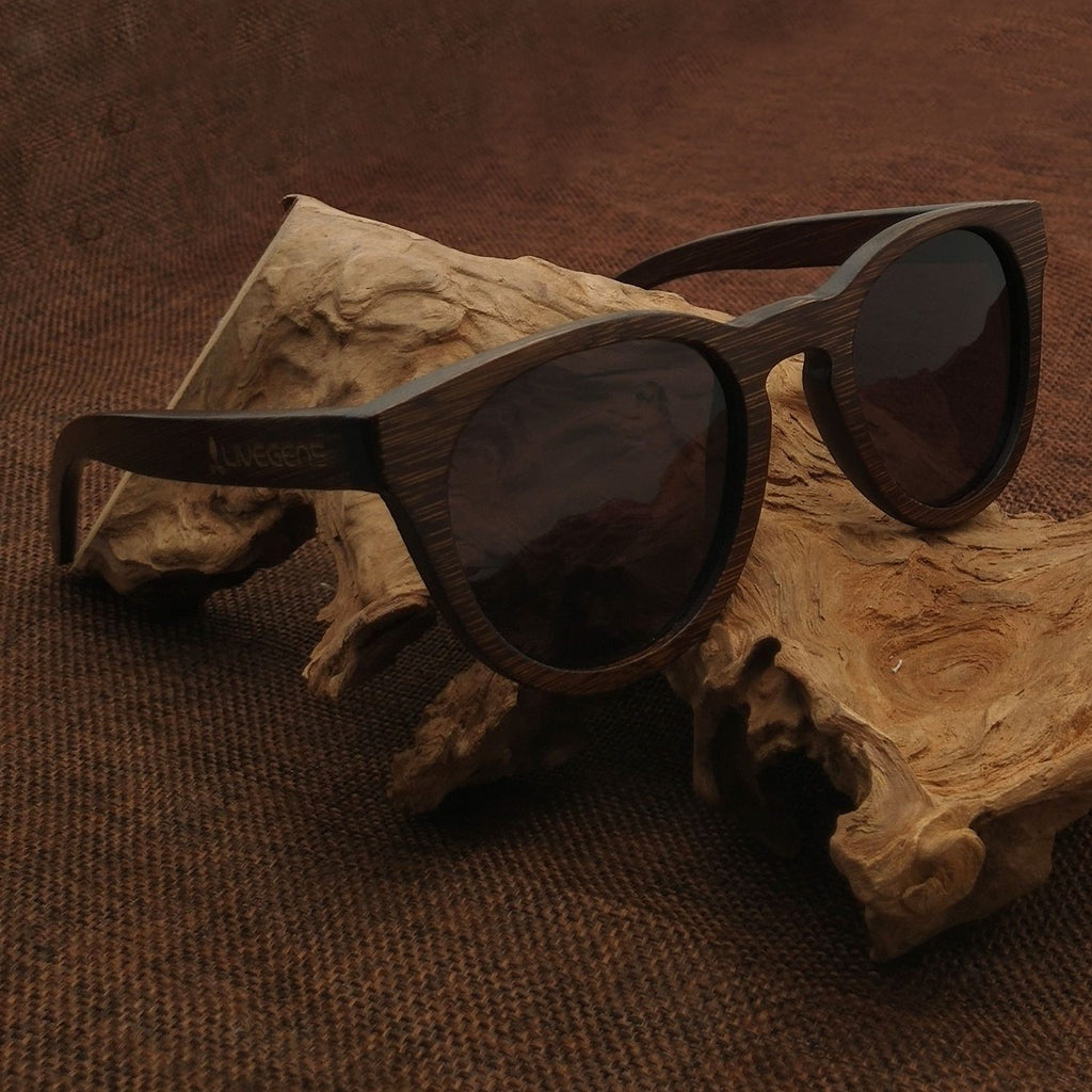 gafas de madera de bambú