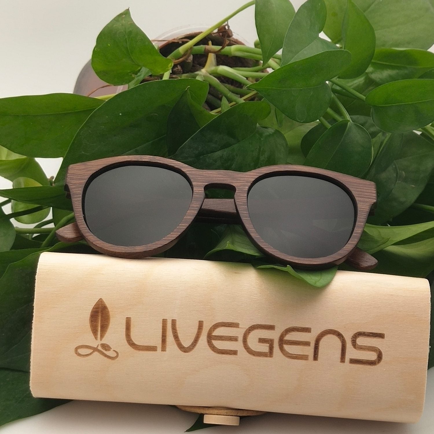 gafas de madera de bambú