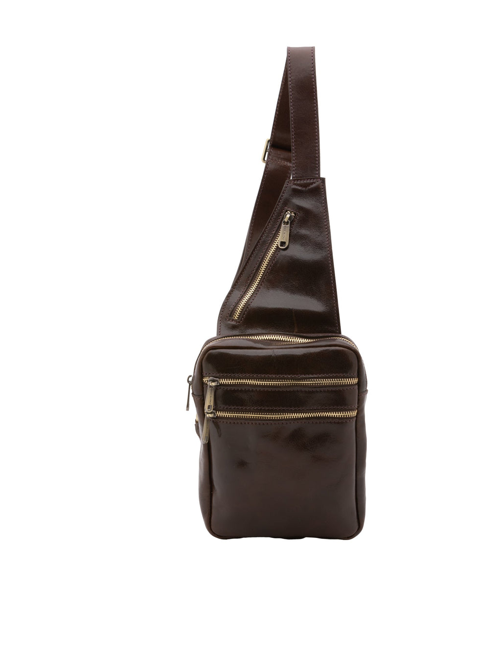 Borsa a tracolla da uomo In Vera pelle Made in Italy 17x23x4 cm