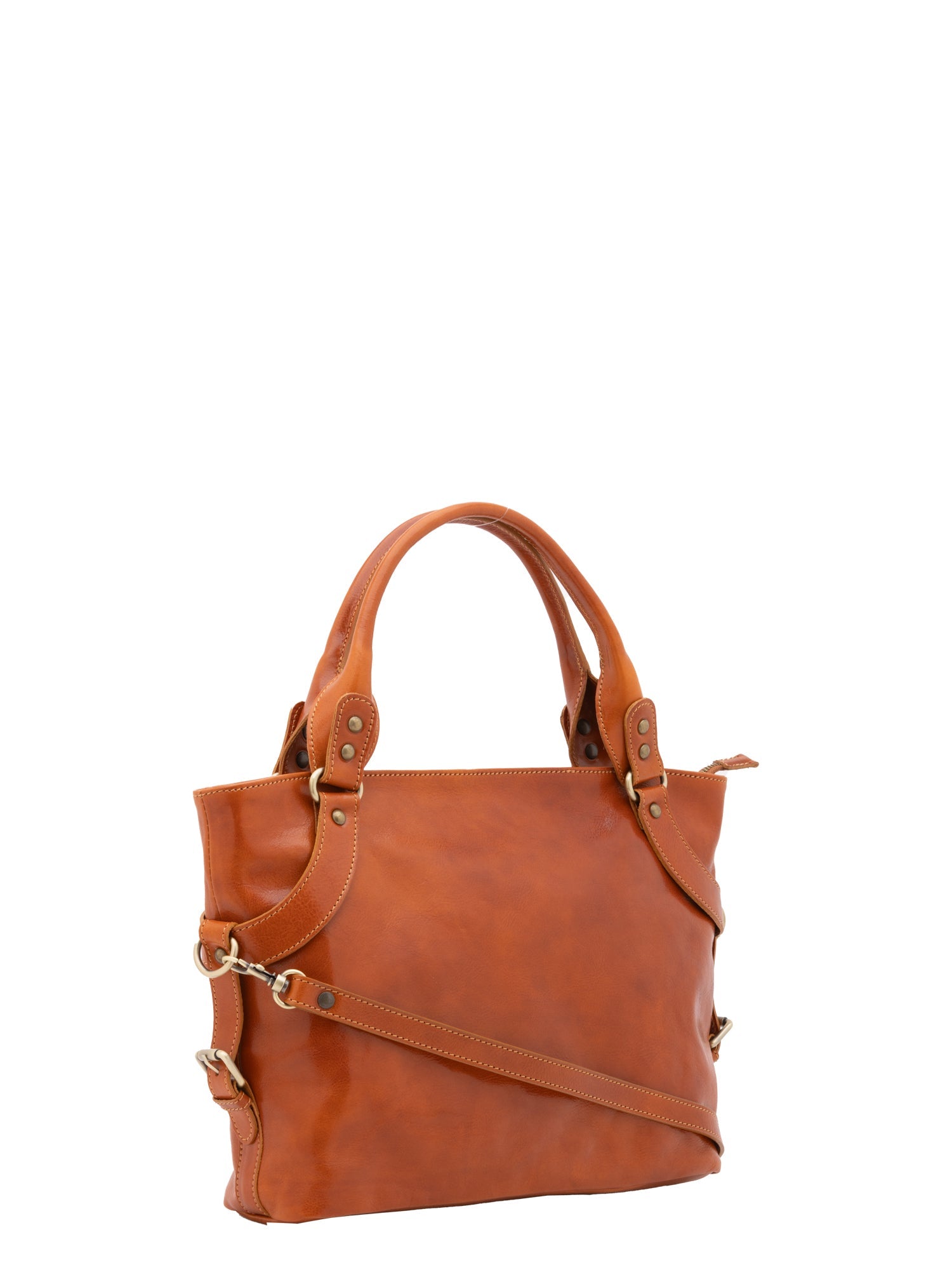 Borsa a mano da donna In Vera pelle Made in Italy 43x28x12 cm