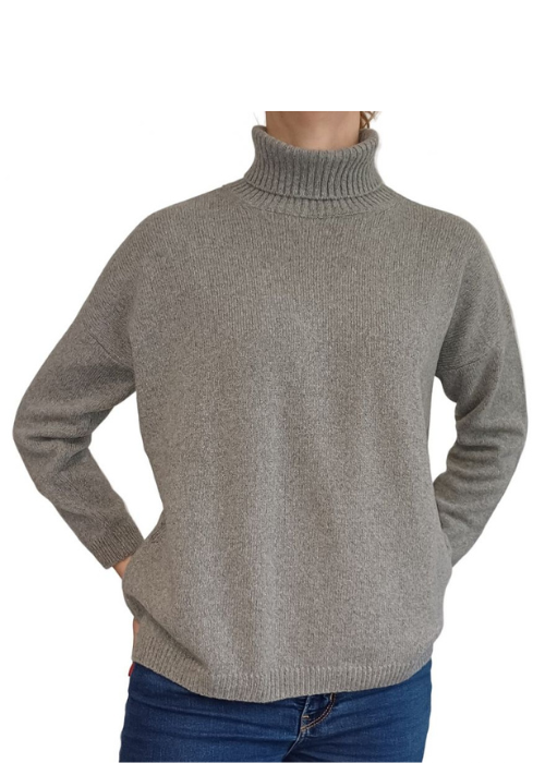 Women's Oversized High Neck Cashmere Sweater Regenerated